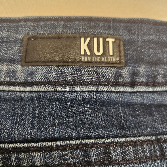 Kut From The Kloth- Pants Women's 10 Blue Denim Catherine Boyfriend 91%cotton. - Picture 6 of 9